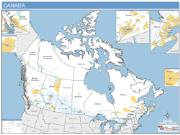 Canada Wall Map Basic Style 2023