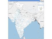 India Wall Map Basic Style 2023