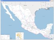 Mexico Wall Map Basic Style 2023