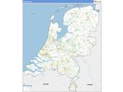 Netherlands Wall Map Basic Style 2023