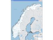 Norway Wall Map Basic Style 2023
