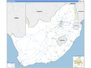 South Africa Wall Map Basic Style 2022