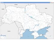 Ukraine Wall Map Basic Style 2023