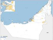 United Arab Emirates Wall Map Basic Style 2023
