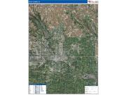 W. Baton RougeParish (County), LA Wall Map Satellite Pure Style 2023