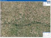 CaldwellParish (County), LA Wall Map Satellite Pure Style 2023