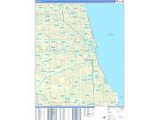 Chicago Wall Map Basic Style 2022