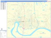 Evansville Wall Map Basic Style 2022