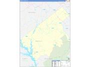 Abbeville County, SC Wall Map Zip Code Basic Style 2022
