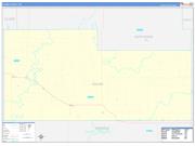 Adams County, ND Wall Map Zip Code Basic Style 2022