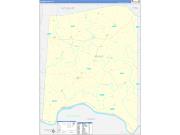 Adams County, OH Wall Map Zip Code Basic Style 2022