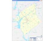 Anderson County, SC Wall Map Zip Code Basic Style 2023