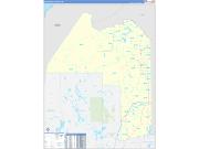 Aroostook County, ME Wall Map Zip Code Basic Style 2022