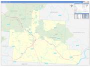 Athens County, OH Wall Map Zip Code Basic Style 2022