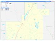Atoka County, OK Wall Map Zip Code Basic Style 2022