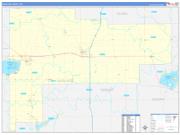 Auglaize County, OH Wall Map Zip Code Basic Style 2022