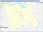 Baldwin County, GA Wall Map Zip Code Basic Style 2022