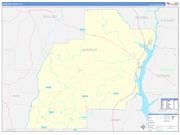 Barbour County, AL Wall Map Zip Code Basic Style 2022