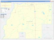 BeauregardParish (County), LA Wall Map Zip Code Basic Style 2023
