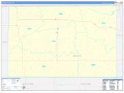 Beaver County, OK Wall Map Zip Code Basic Style 2023