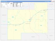 Beckham County, OK Wall Map Zip Code Basic Style 2022