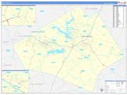 Bell County, TX Wall Map Zip Code Basic Style 2022