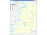 Bolivar County, MS Wall Map Zip Code Basic Style 2022