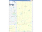 Boone County, IL Wall Map Zip Code Basic Style 2022