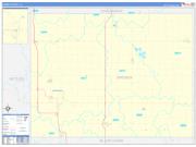 Bremer County, IA Wall Map Zip Code Basic Style 2022