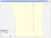 Brooks County, TX Wall Map Zip Code Basic Style 2022