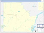 Brown County, IL Wall Map Zip Code Basic Style 2022