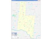 Brown County, OH Wall Map Zip Code Basic Style 2022