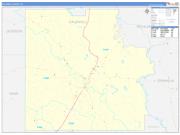 CaldwellParish (County), LA Wall Map Zip Code Basic Style 2023