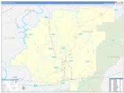 Calhoun County, AL Wall Map Zip Code Basic Style 2022