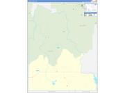 Camas County, ID Wall Map Zip Code Basic Style 2022