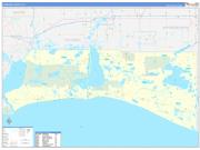 CameronParish (County), LA Wall Map Zip Code Basic Style 2023
