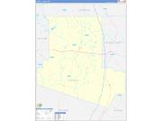 Carroll County, MS Wall Map Zip Code Basic Style 2022