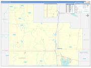 Carter County, OK Wall Map Zip Code Basic Style 2022