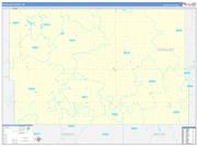 Cavalier County, ND Wall Map Zip Code Basic Style 2022