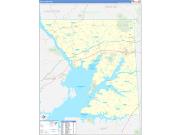 Cecil County, MD Wall Map Zip Code Basic Style 2022