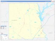 Chambers County, AL Wall Map Zip Code Basic Style 2022