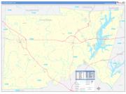 Chatham County, NC Wall Map Zip Code Basic Style 2022