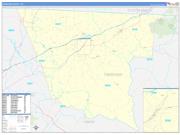 Cherokee County, SC Wall Map Zip Code Basic Style 2023
