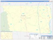 Chester County, SC Wall Map Zip Code Basic Style 2023