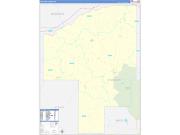 Choctaw County, MS Wall Map Zip Code Basic Style 2022