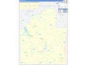 Christian County, IL Wall Map Zip Code Basic Style 2022