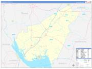 Clarendon County, SC Wall Map Zip Code Basic Style 2023