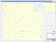 Clay County, IL Wall Map Zip Code Basic Style 2022