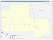 Clay County, MS Wall Map Zip Code Basic Style 2022
