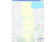 Clearwater County, MN Wall Map Zip Code Basic Style 2022